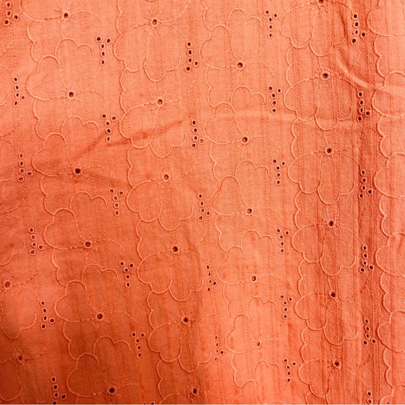 MADEWELL Embroidered Eyelet Bubble-Sleeve Button-Front Midi Dress - Picture 8 of 12